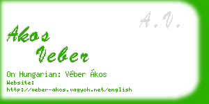 akos veber business card